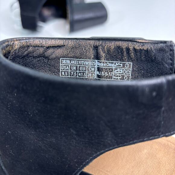 Vionic Blakely Black Leather Peep Toe Ankle Strap Mule Bootie 9.5 - Picture 8 of 10